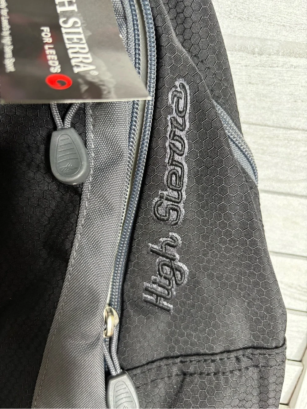 High Sierra Curve Backpack Black Gray Calabrio Tech Daypack NWT